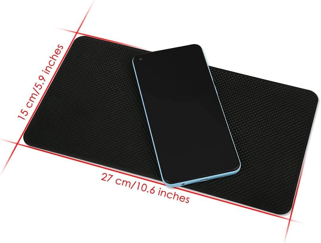 DS. DISTINCTIVE STYLE Extra Large 26 X 15Cm Magic Anti-Slip Non-Slip Mat Car Dashboard Sticky Pad Adhesive Mat for Cell Phone, CD, Electronic Devices, Iphone, Ipod, MP3, MP4, GPS - Black image number 5