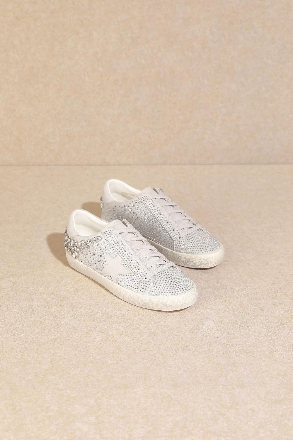 Mi.Im Goldie Rubber Sole Lace-Up Rhinestone Star Sneakers image number 1