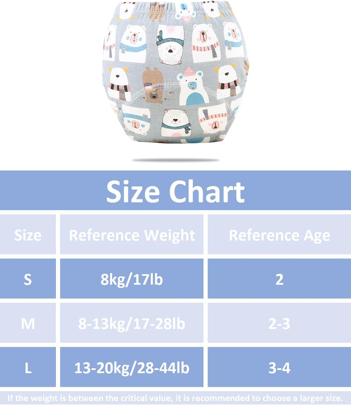 ZONEY 6 Packs Baby Cotton Reusable Training Pants, Potty Training Underwear for Boy and Girl, Learning Designs Training Underwear Pants,Fruit and Animal image number 6