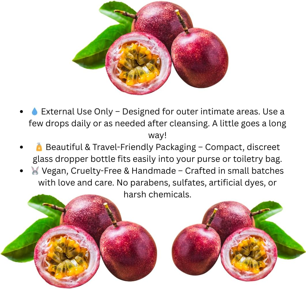 The Blush Spot - Passionfruit Yoni Oil for Women &ndash; Feminine Intimate Oil for Ph Balance, Ingrown Hairs & Moisturizing &ndash; Sweet Scented Natural for Daily Feminine Care Scented NOT Flavored image number 1