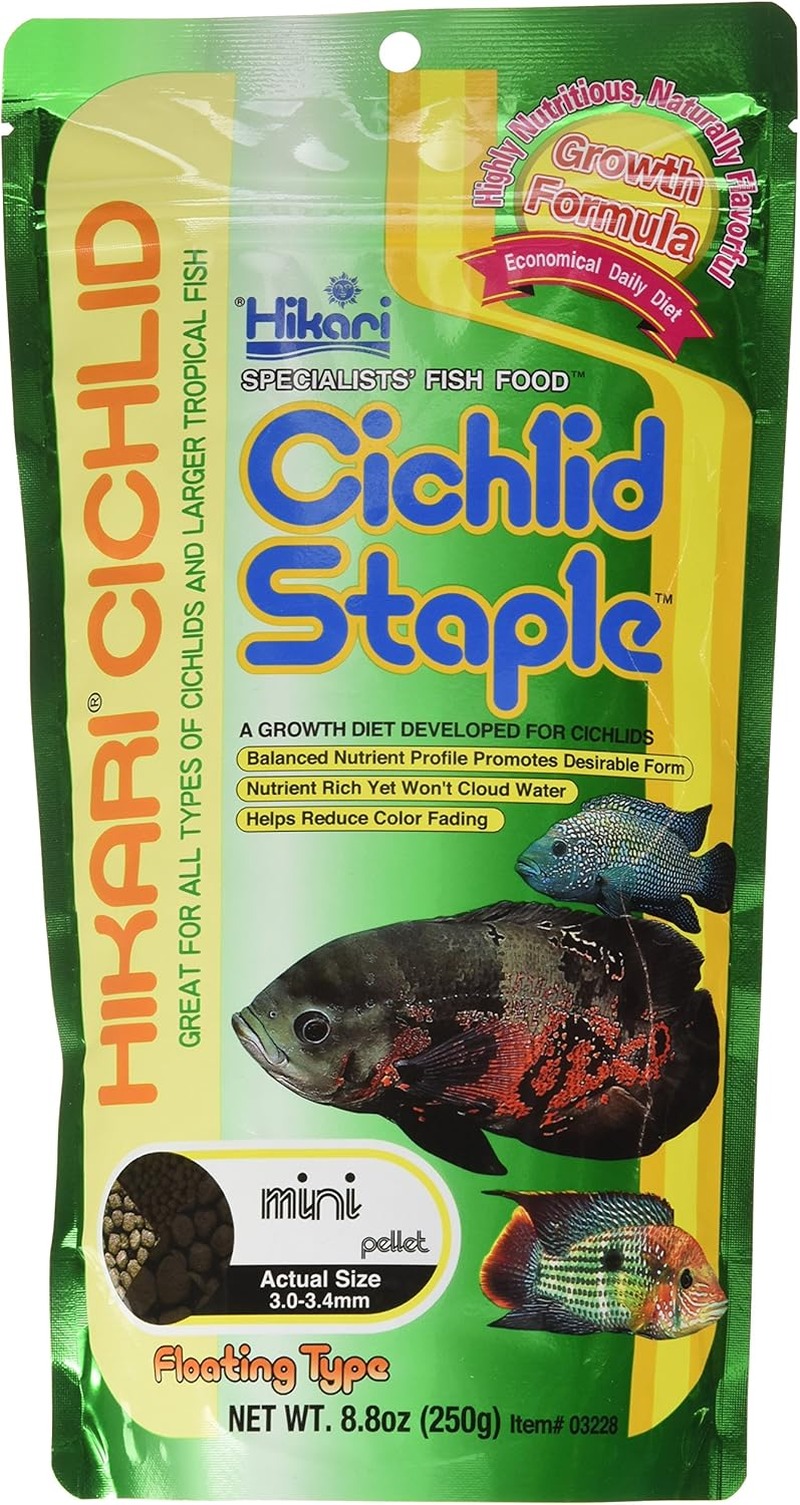 Hikari 8.8-Ounce Cichlid Staple Floating Pellets for Pets, Mini image number 1