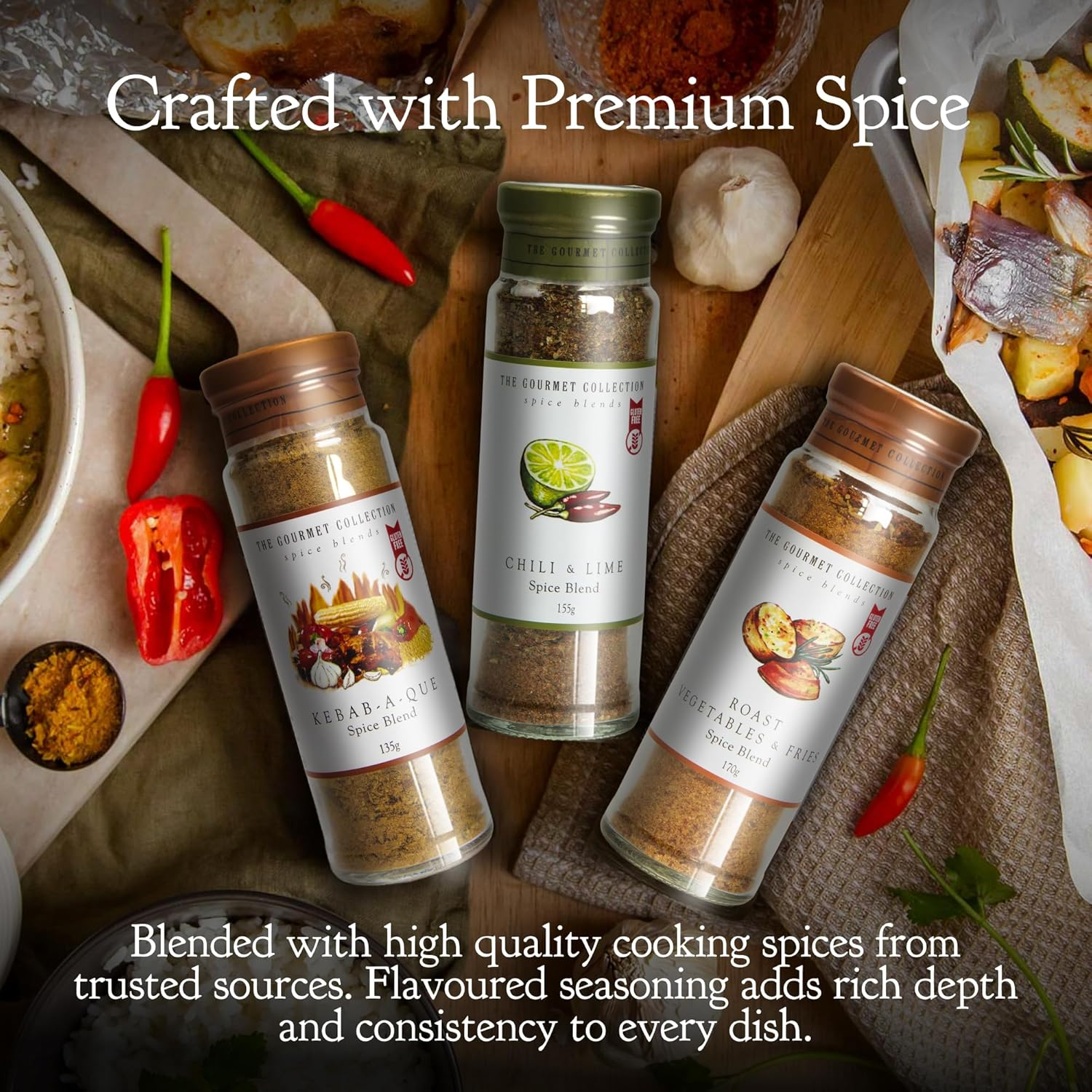 The Gourmet Collection Thai Style Green Curry Spice Blend, 145G &ndash; Gourmet Seasoning for Curries & Meats, Flavoured Spice Mix, Cooking Spices, Gluten Free, No Artificial Flavours or Colours image number 3