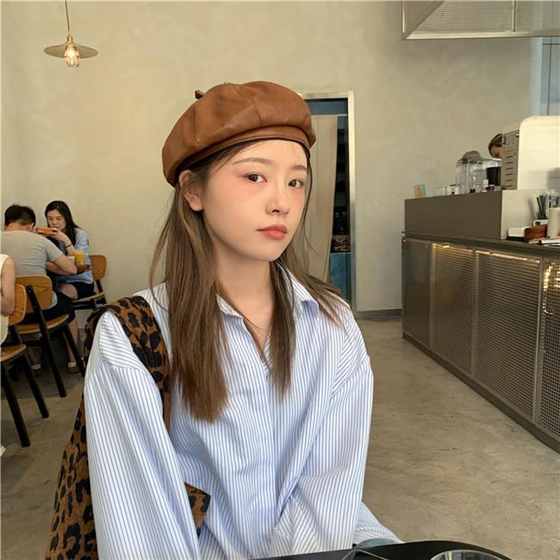 Women Visor Beret Newsboy Paperboy Painter Cap Hat Greek Fisherman Sailor Fiddler Hat image number 1