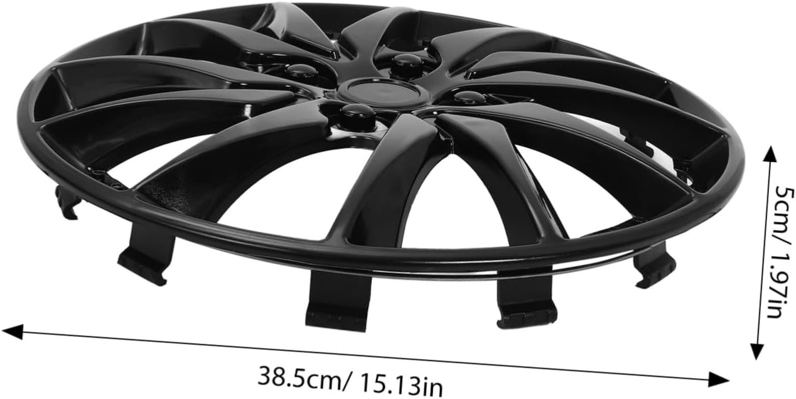 Wheel Hubcaps 14 Inch Pp Hub Wheel Covers with Dirt Protection and Easy Cleaning Black Auto Accessory image number 4
