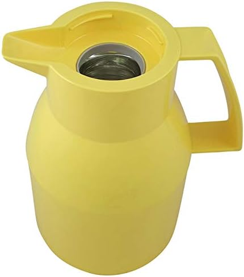 Helios Top Push Vacuum Jug Yellow 1 Litre, 30 X 30 X 25.7 Cm image number 3