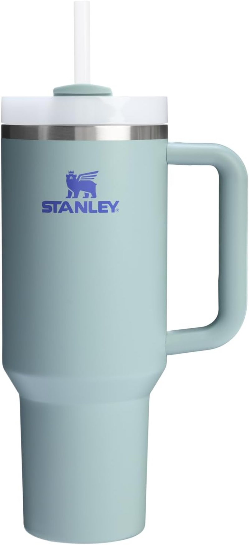Amazon Exclusive Stanley Quencher H2.0 Tumbler with Handle and Straw 40 Oz | Flowstate 3-Position Lid | Cup Holder Compatible for Travel | Insulated Stainless Steel Cup | Bpa-Free | Blue Cactus