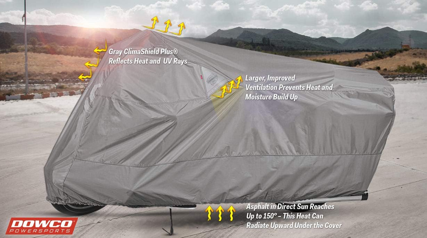 Dowco Guardian 50124-07 Weatherall plus Indoor/Outdoor Waterproof Motorcycle Cover: Grey, Sportbike image number 4