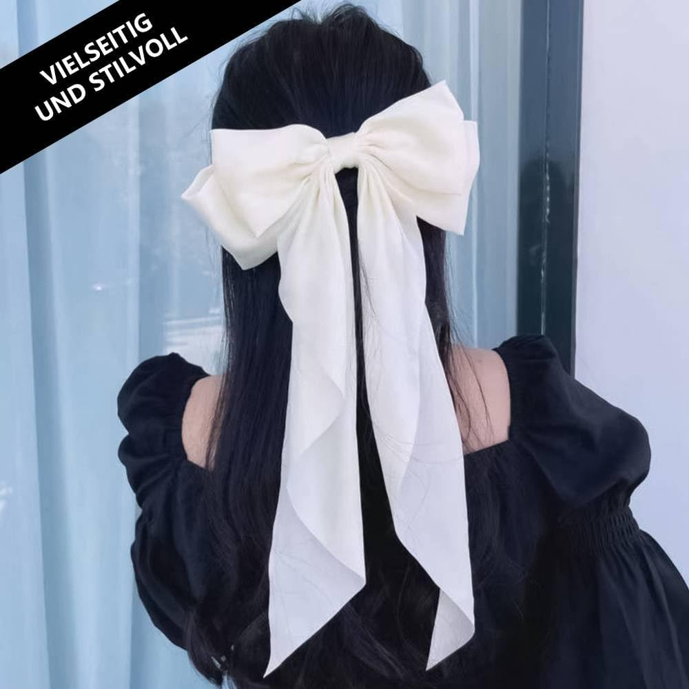 Funalix Bow Hair Clip, Pack of 2 Velvet Hair Bows - Elegant Hair Bow Clips, French Hair Bows for Women Everyday and Special Occasions (Black/White) image number 3