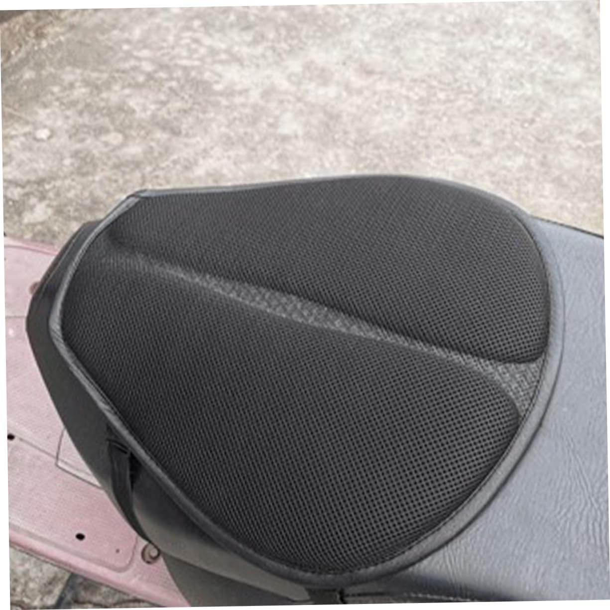 CHILDWEET Motorbike Seat Pad Breathable Motorcycle Cushion Reusable Motorbike Seat Cover Shock Absorbing Four Seasons Motorcycle Accessory for Adult Riders image number 3