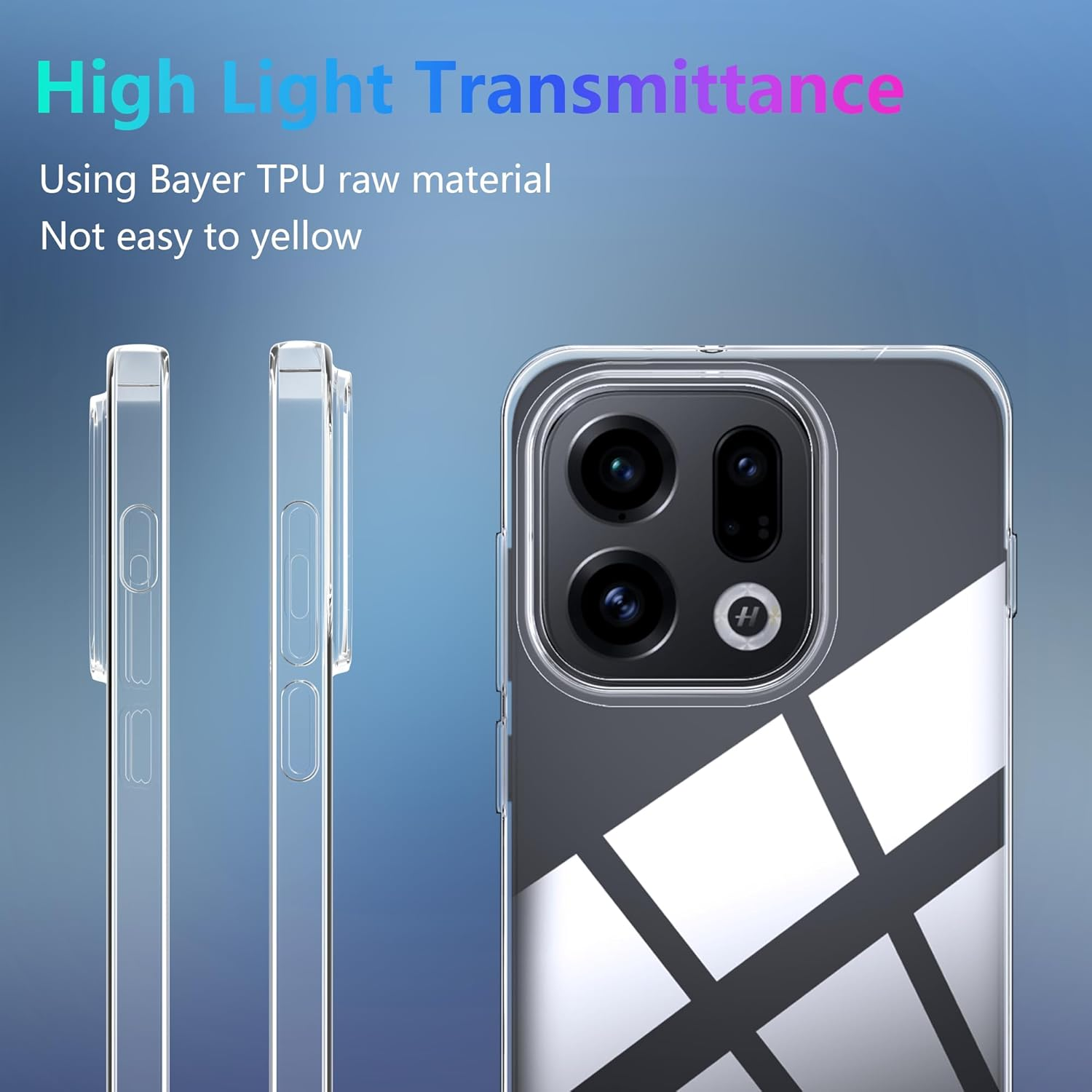 Effcotuo Case for Oppo Find X9 Cover with 2 Pieces Screen Protector for Tempered Glass Screen Protector Transparent Mobile Phone Case Transparent Silicone TPU Protective Case image number 2