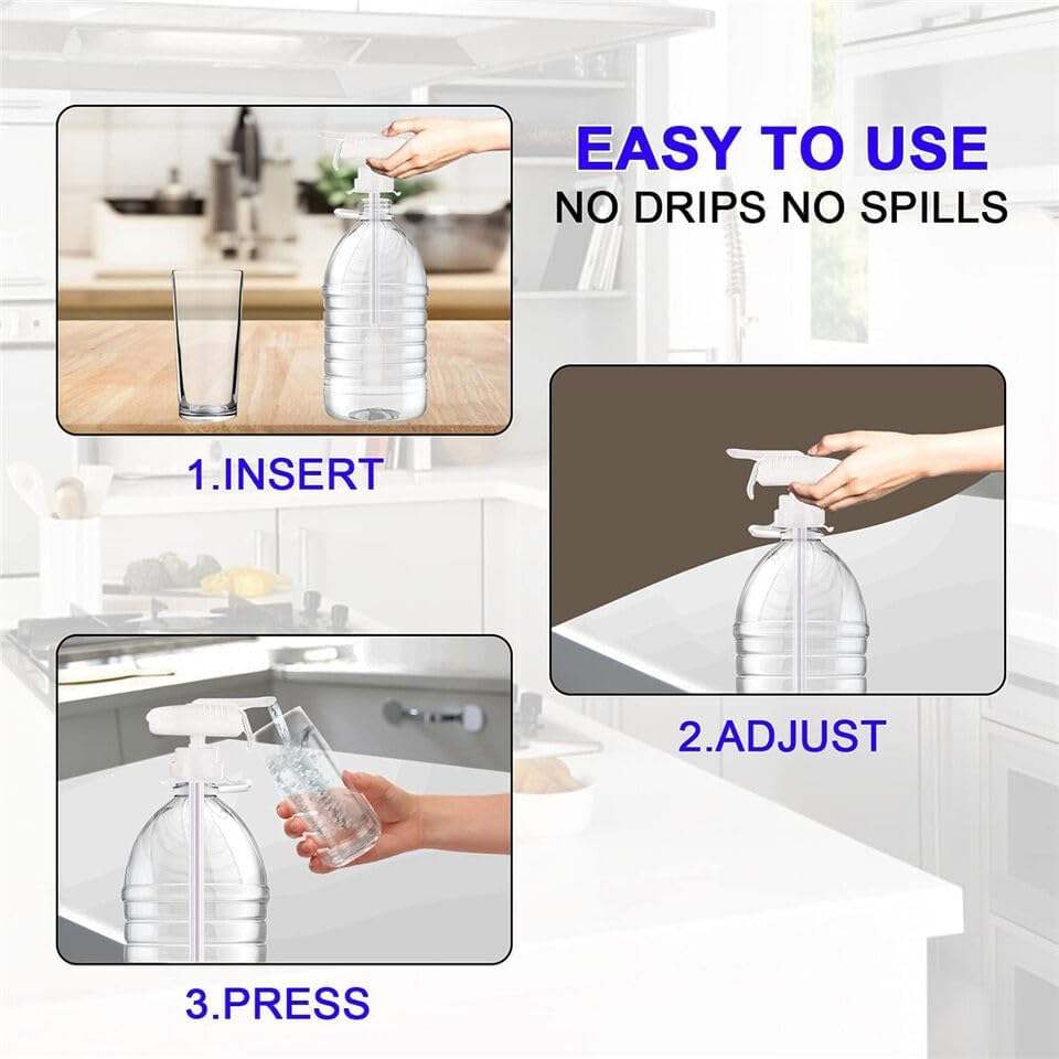 Leona Co Automatic Milk Dispenser, Electric Tap, Water Bottle Drink Dispenser, Portable Electric Beverage Dispenser Spillproof Pump, Suitable for Outdoor and Home Kitchens (2, White) - 1, Blue image number 4