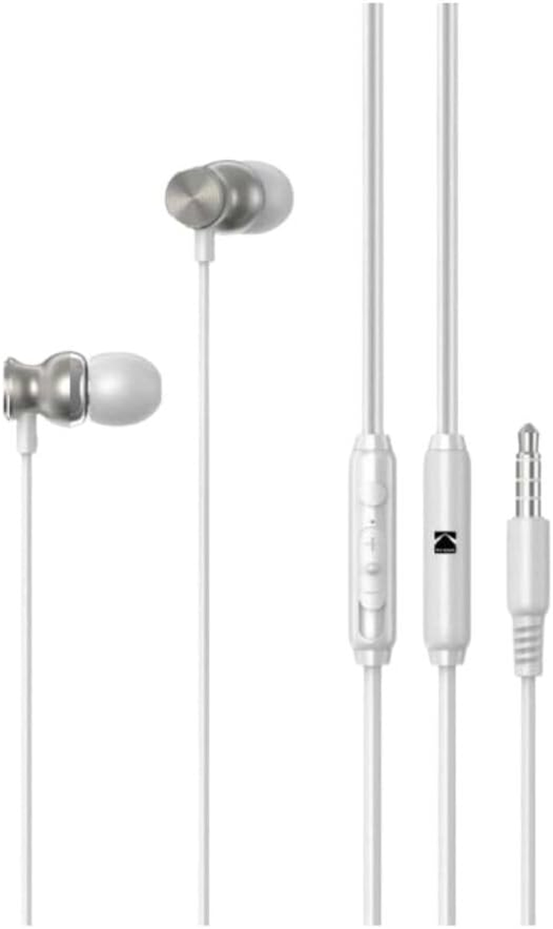 Levitantes White Silver 1.2M 170+3.5Mm Jack In-Ear Headphones Ideal for Music and Calls with Sound image number 1