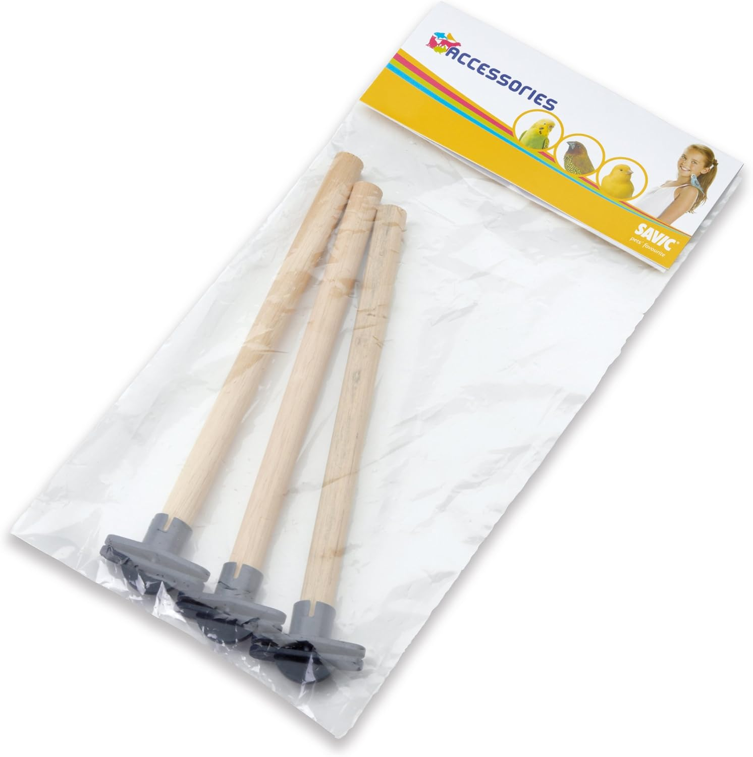 Savic Wooden Perch 12/180, 3 Pieces