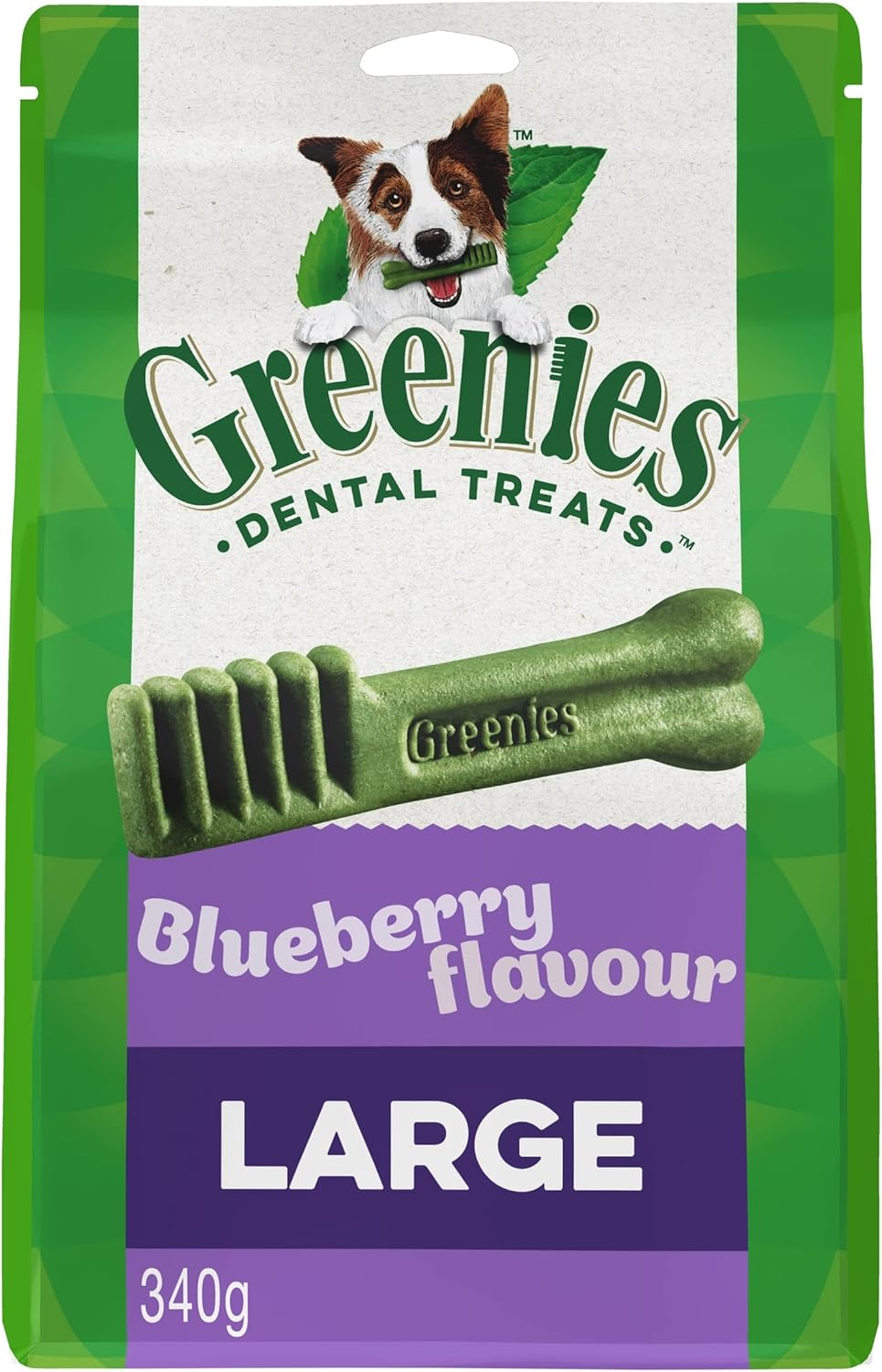 Greenies Blueberry Flavour Large Dog Dental Treats 340 G