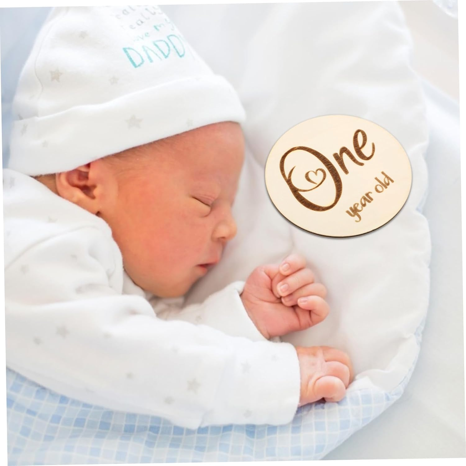 6Pcs Double Sided Milestone Cards Photo Props Newborn Month Commemorate Keepsake for Birthday and Growth Announcement image number 2