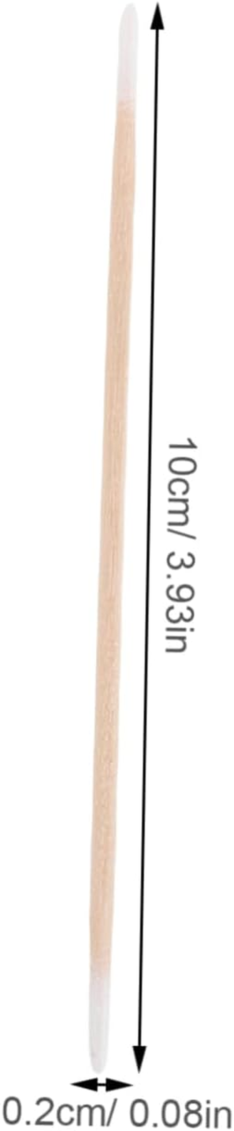 1200Pcs Double-Pointed Cotton Swabs 10Cm Wooden Handle Thin Pointed Tips Precision Manicure Cleansing Sticks for Nail Art Makeup and Electronic Cleaning image number 5