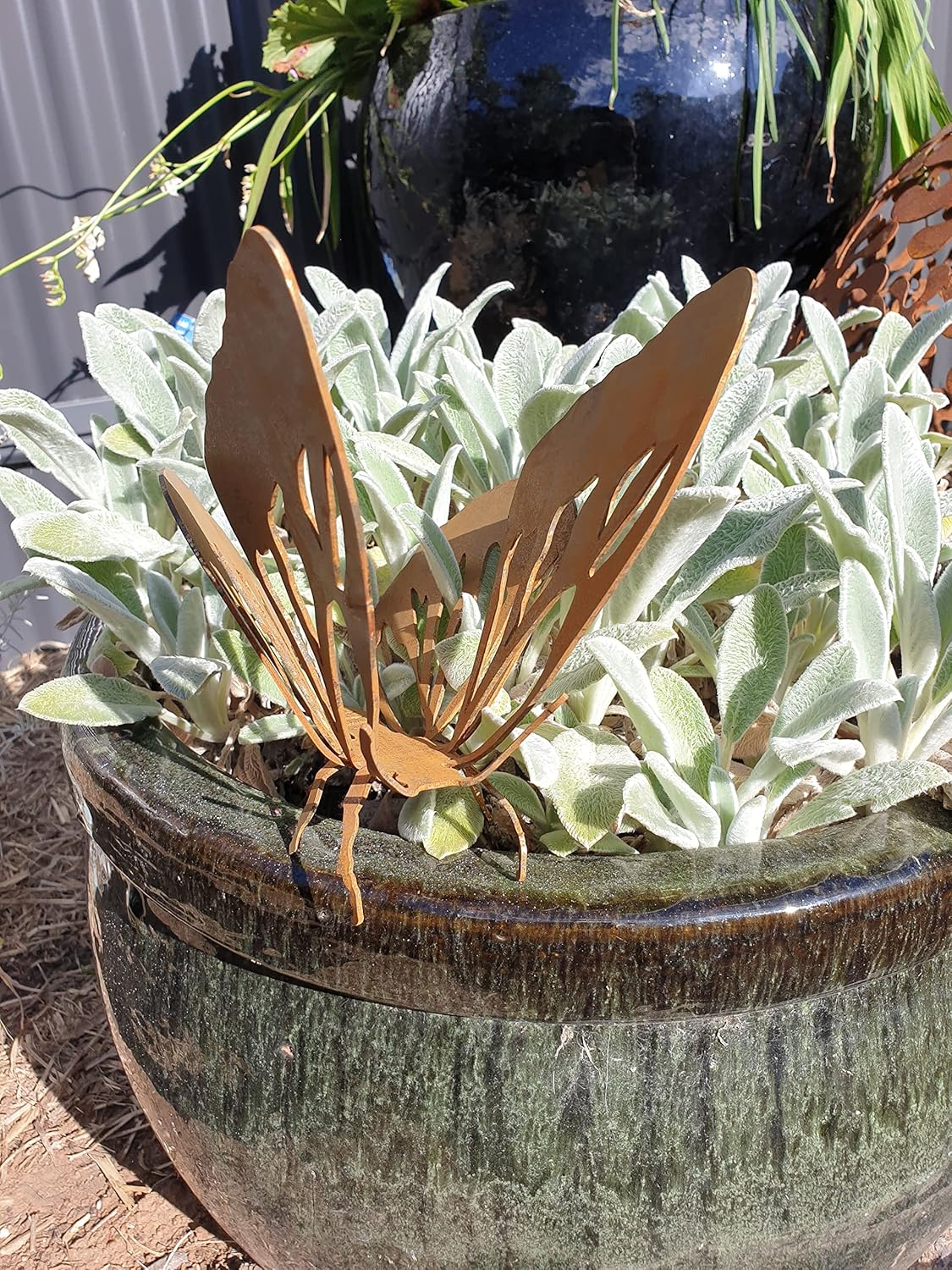 Butterfly #2 - Australian Made Rusted Metal Garden Art image number 4