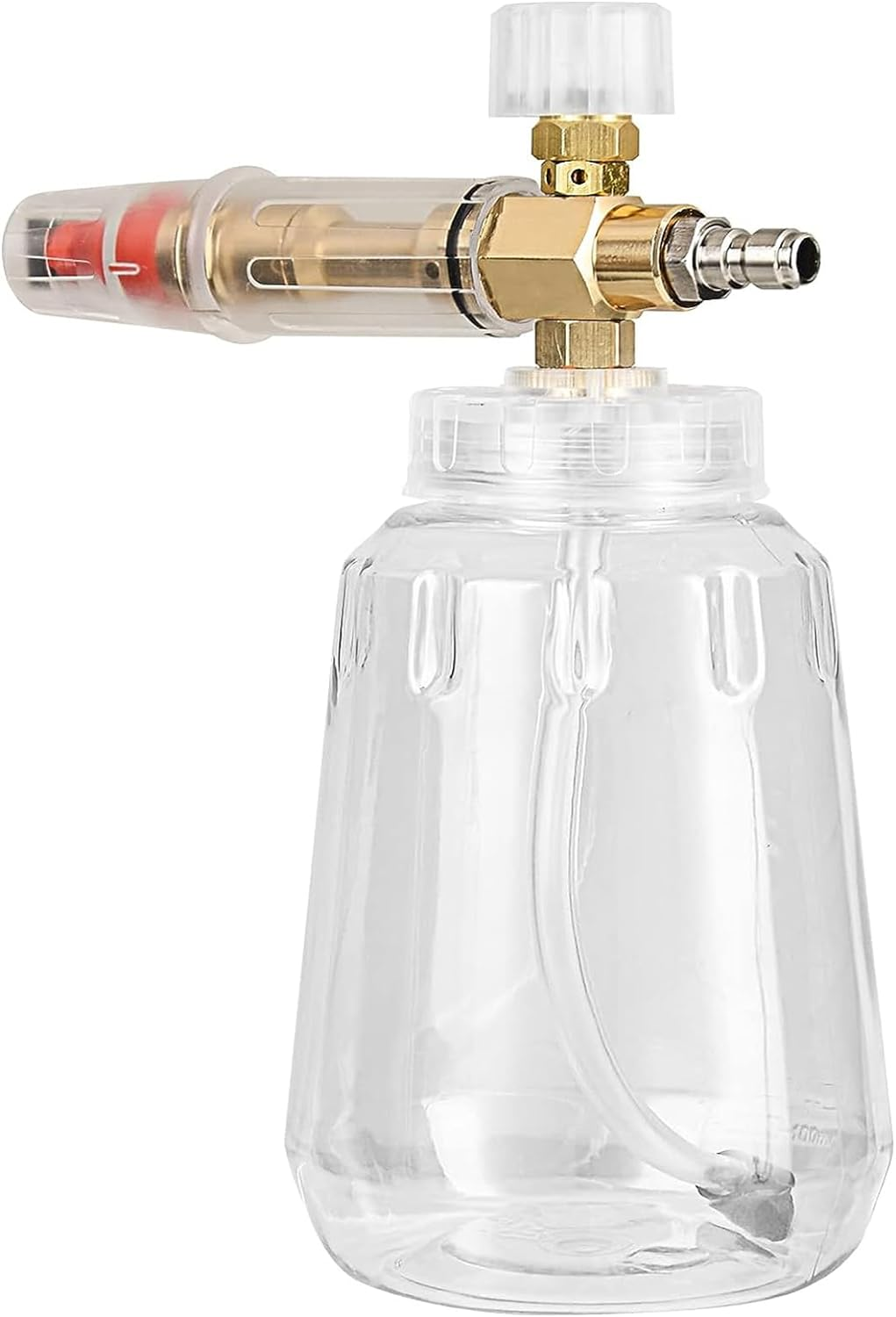 Foam Cannon with 1/4 Inch Quick Connector and Adjustable Nozzle, High Pressure Car Wash Water Gun, Professional Car Foam Cannon Is Suitable for Most Pressure Washing Accessories(1L) (Big) image number 1