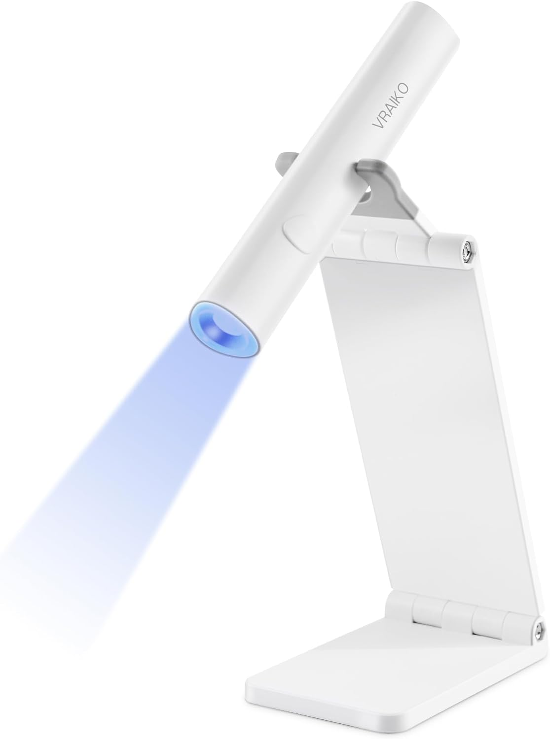 VRAIKO Minicure Handheld UV Light for Gel Nails, Portable UV Nail Lamp with Stand, Rechargeable Mini LED Nail Lamp Nail Dryer for Fast Curing (White)