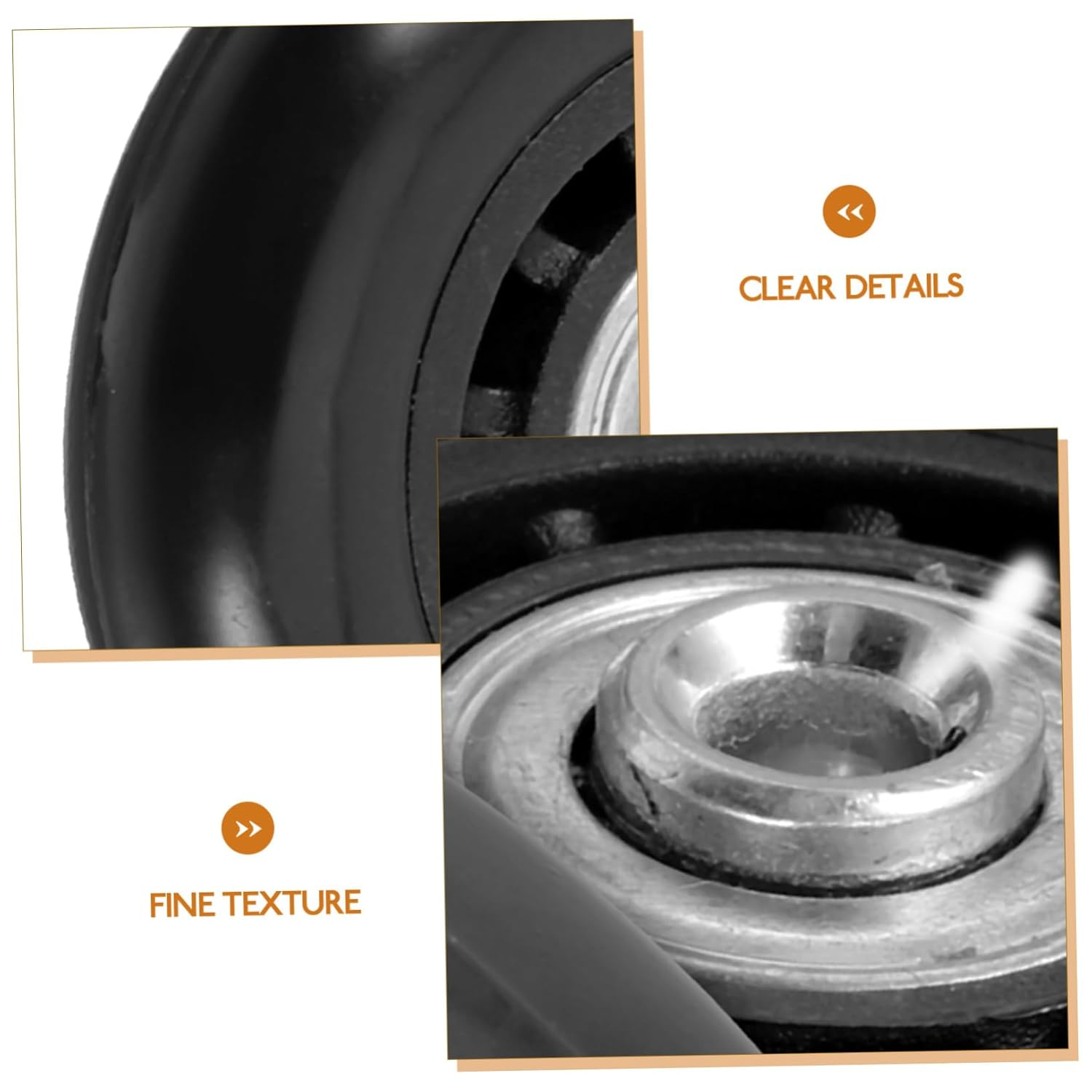 VILLFUL 2Pcs Luggage Wheels Replacement Kit 60X23Mm Swivel Caster Wheels Metal Bearings for Suitcase Trolley Travel Bag Repair image number 6