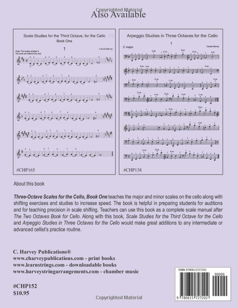 Three-Octave Scales for the Cello, Book One: the Basics