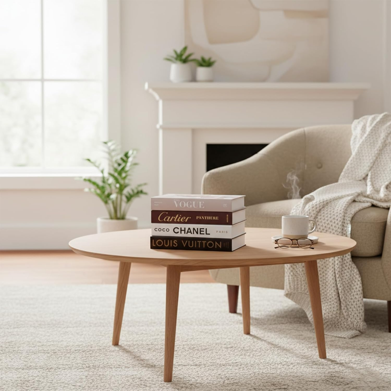 Decorative Books for Home Decor, Set of 4 Stylish Faux Books, DIY Books Stack for Coffee Table/Office/Shelf/Farmhouse/Living Room Decor, Modern Hardcover Stacked Display Books image number 1