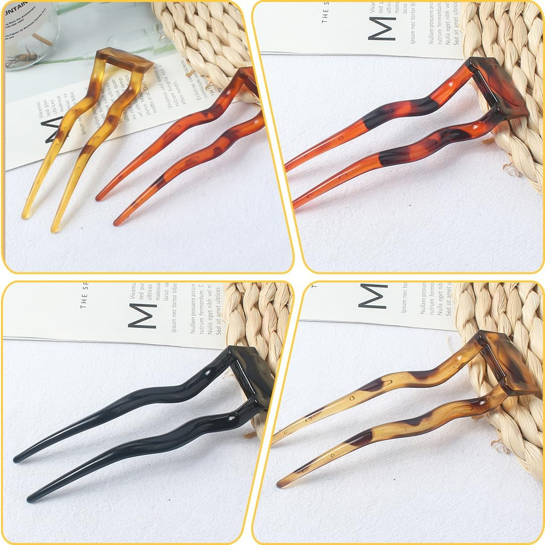 U-Shaped Hair Pin, Bobby Pins, Metal, 6 Pieces, U-Shaped Hair Pins, French Style, Hairpin Hair Clips, Headpiece for Women and Girls, Hair Clips Hair Clip image number 1
