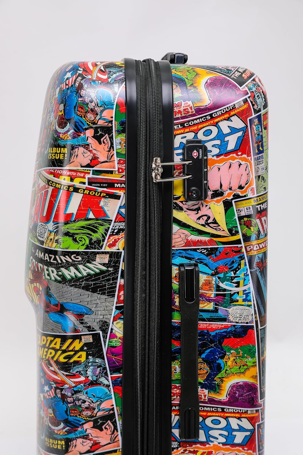 Marvel 19 Inch Four Wheel Hardside Retro Comic Trolley Case Carry on Case, Multicolor image number 1