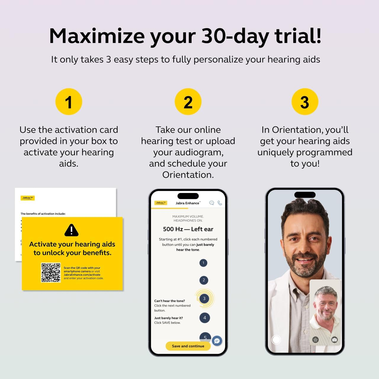 Jabra Enhance Select 700 Clinic-Quality OTC Hearing Aids, Licensed Audiology Services Included, Bluetooth LE Audio & Streaming for Ios/Android, Nearly Invisible & Comfortable, Sand image number 2