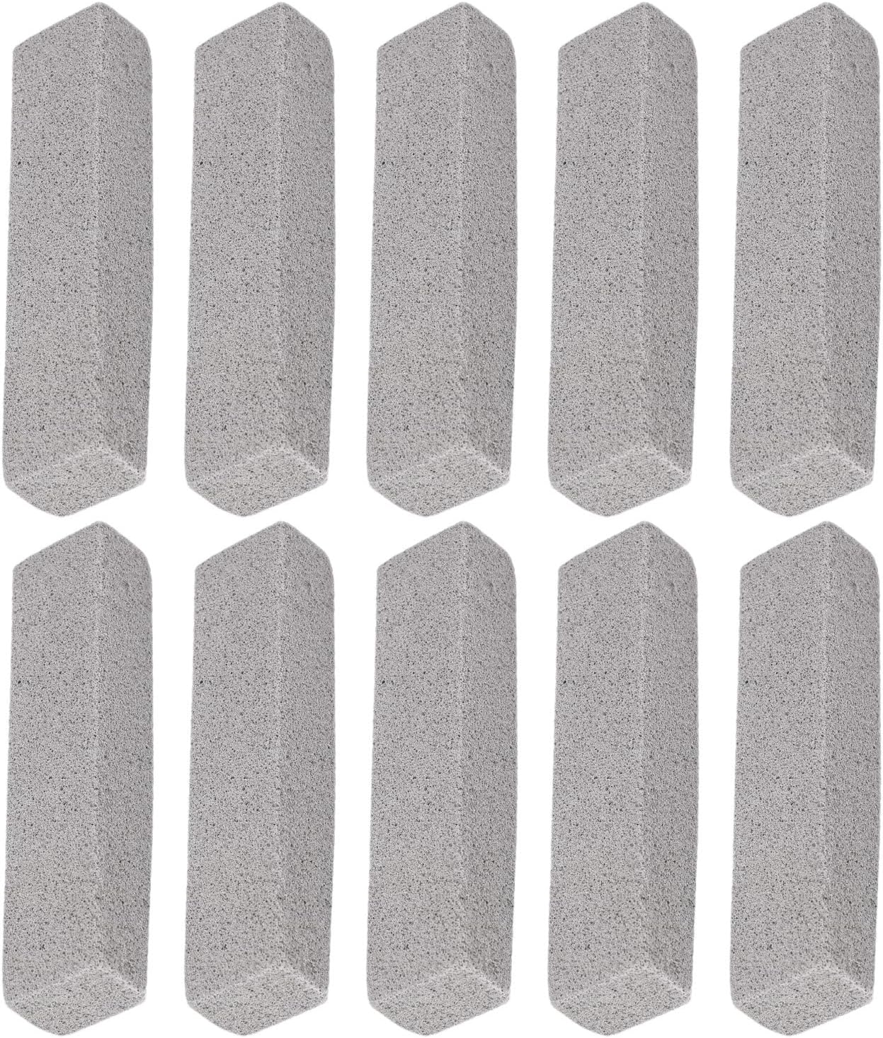 10Pcs Stone - Toilet Cleaning Stone | Bathroom Cleaner | Non-Scratch Abrasive Block | 15Cm Stick Household Cleaning Tool | Grout Remover for Tile Sink Shower Bathtub Grill