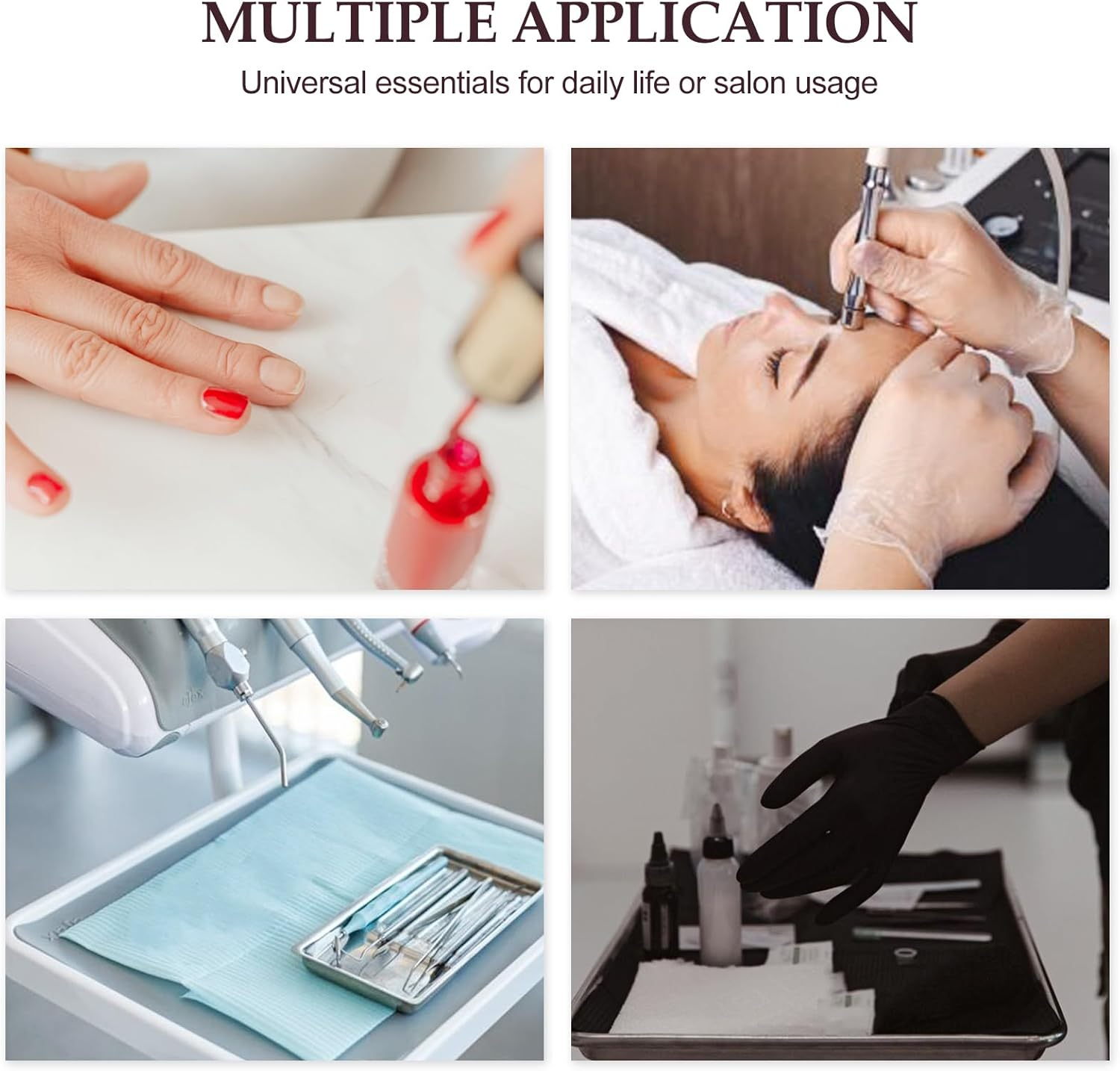 SUTOKAKA 125Pcs Pink Disposable Table Mats for Nail Art 3 Ply Foldable Waterproof Dental Bibs Tattoo Sheets Nail Practice Table Cover for Medical Supplies Manicure Salon Pads image number 4