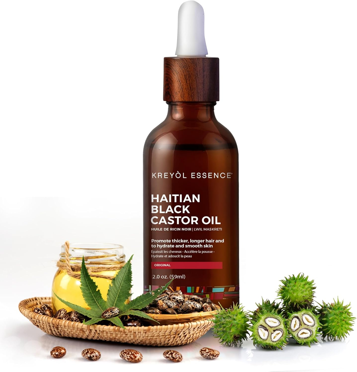 Haitian Black Castor Oil - 100% Pure & Unrefined (Lwil Maskriti/Palma Christi) (100Ml) image number 5