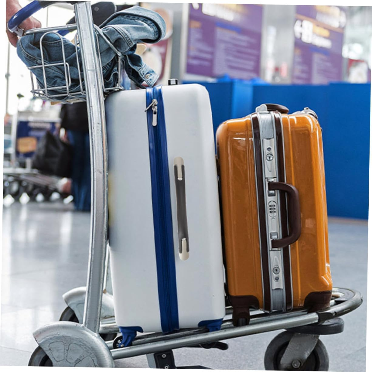 WATIIFUFU 2Pcs Luggage Handle Replacement with Screw Ergonomic Pull Grip for Suitcase Repair Secure Carry Strap for Travel Bags Easy Installation Heavy-Duty Plastic Replacement Parts image number 3