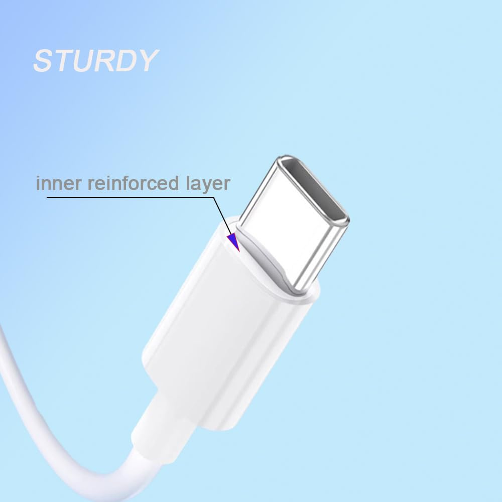 USB a to USB C Cable White 2Pack 2M image number 4