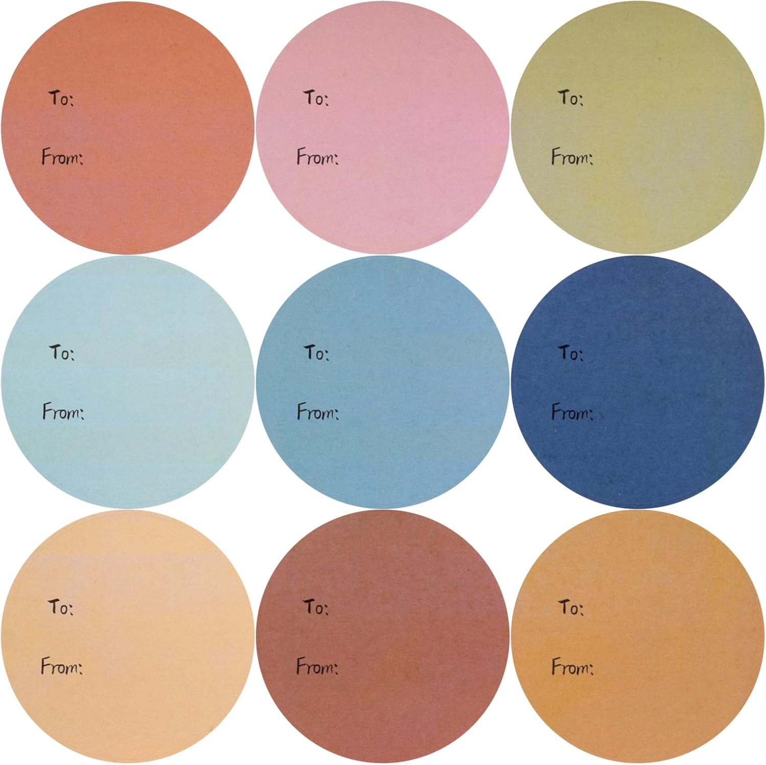 315Pcs Gift Tag Stickers to and From,9 Colors, 2.5 Inch (6.5CM) Self-Adhesive round Labels for Birthday, Wedding, Christmas Presents, Party Favors & Best Regards Gift Wrapping