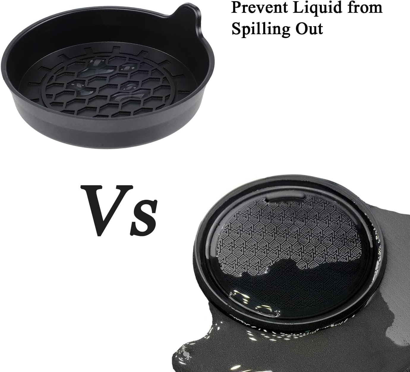 Amooca Automotive Cup Holders Universal Car Cup Coaster Waterproof Non-Slip Sift-Proof Spill Holder Car Interior Accessories 4 Pack Black image number 5