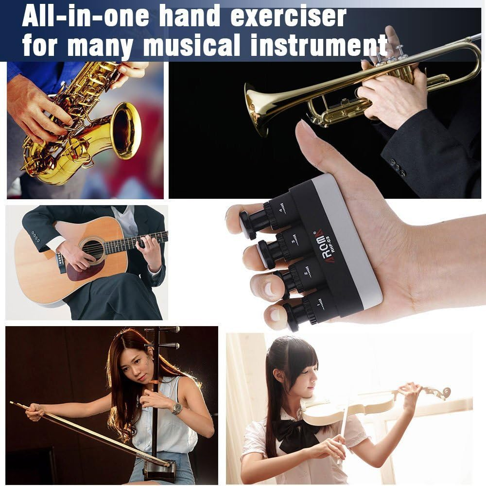 Finger Strengthener4 Tension Adjustable Hand Grip Exerciser Ergonomic Silicone Trainer for Guitarpianotrigger Finger Training Arthritis Therapy and Grip Rock Climbing (AHF-03) image number 3