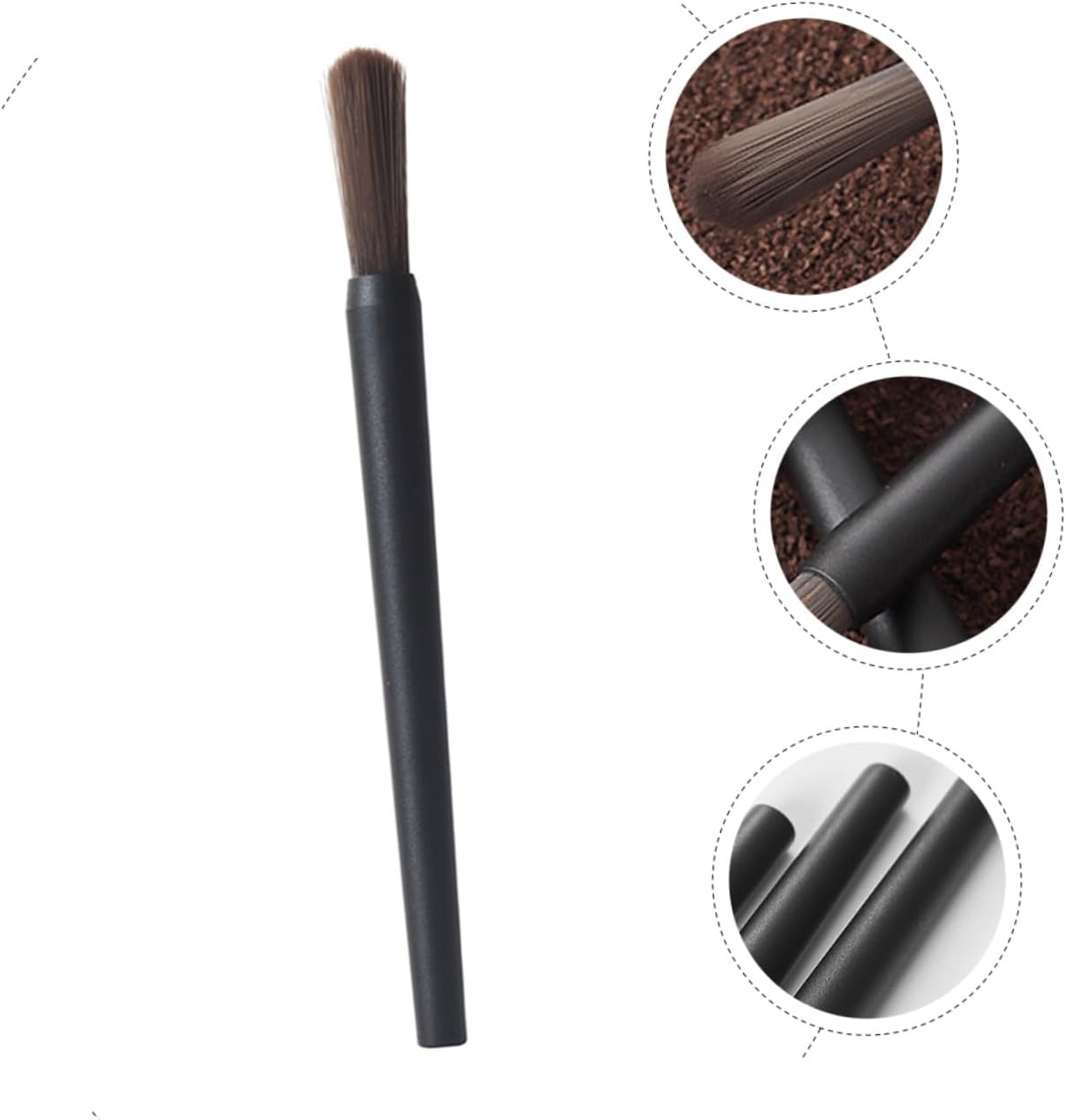 BIUDECO Small Portable Coffee Cleaning Brush with Fine Bristles Gentle Handle Convenient Espresso Machine and Grinder Cleaner for Coffee Grounds Tea Powder Sugar Baking Use image number 3