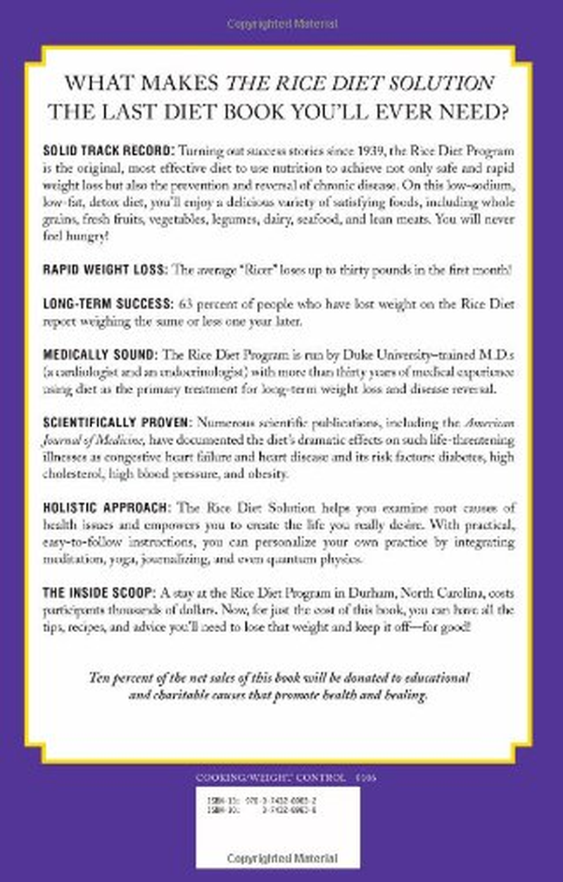The Rice Diet Solution: the World-Famous Low-Sodium, Good-Carb, Detox Diet for Quick and Lasting Weight Loss image number 1