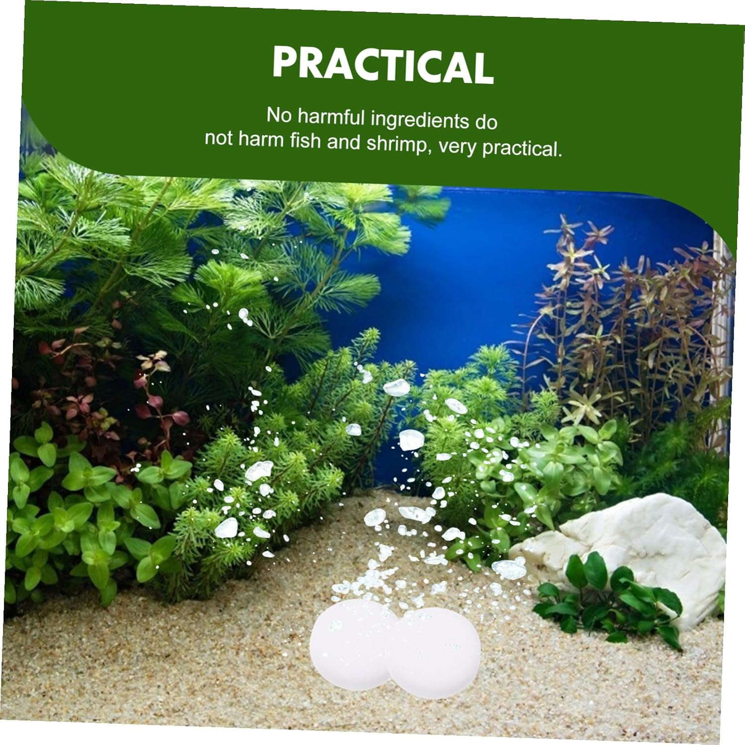 VERDANVERSE Aquarium Co2 Tablets 10Pcs Water Soluble Co2 Supplements Effective Fish Tank Supplies for Household and Professional Aquariums image number 1