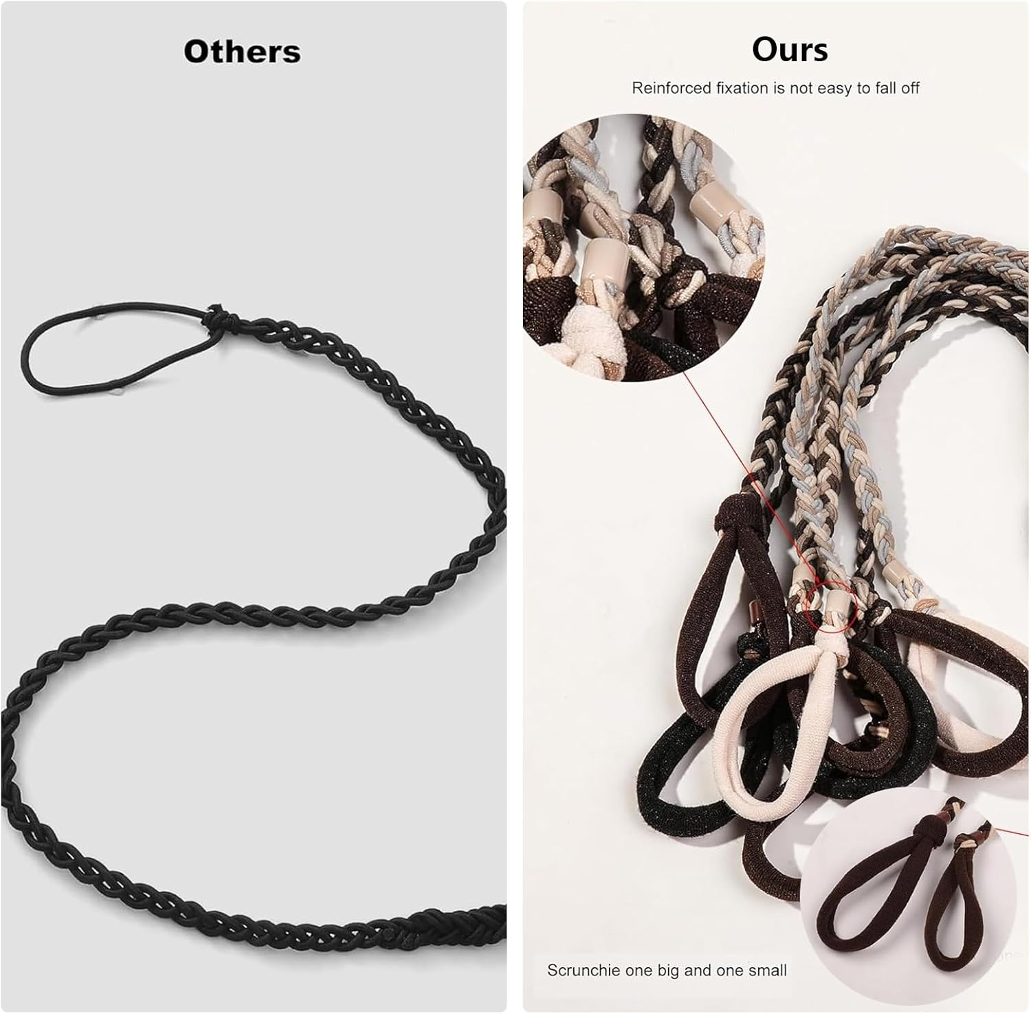 4 Pcs 25" Spiral Braided Hair Ties for Sports,No Damage,Riptie Hair Bands for Gym, Yoga,Beach Activities,Non-Slip Elastic Ponytail Holders for Women Girls,(Mix Color) (41) image number 1