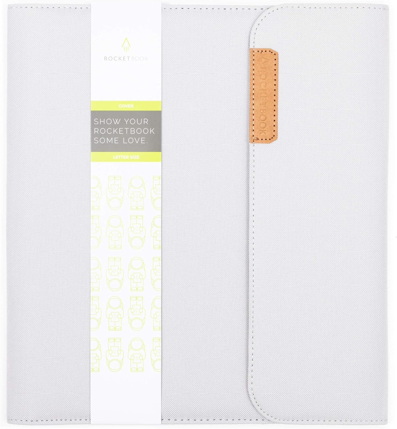 Rocketbook Capsule 2.0 Folio Cover for Core, Panda and Fusion - 100% Recyclable, with Pen Holder, Magnetic Clasp & Inner Storage - Letter Size - 8.5" X 11" - Gray image number 3