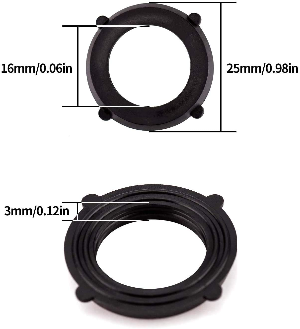 Luter Garden Hose Washers, O-Ring Rubber Washers Seals Self Locking Tabs, Pack of 30 image number 1