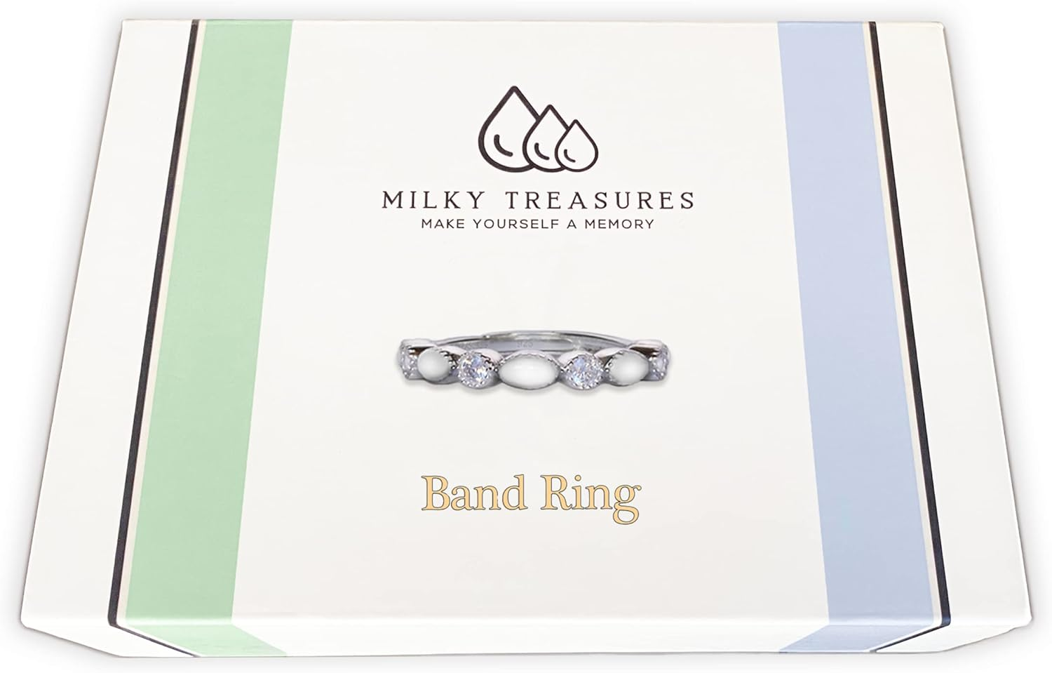 Band Ring DIY Breastmilk Jewelry Making Kit | Adjustable Size 6 to 10 | Breastfeeding Keepsake | New Mom Gifts | Baby Shower Registry | 925 Sterling Silver [Full KIT] image number 5