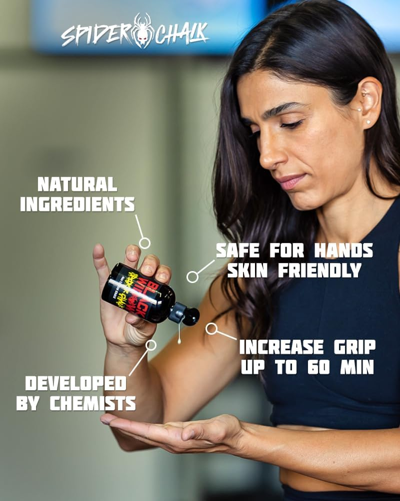 Spider Chalk Black Widow Liquid Chalk for Weightlifting, Powerlifting, Gym. Lab-Grade, Safe Ingredients, Made in the USA image number 6