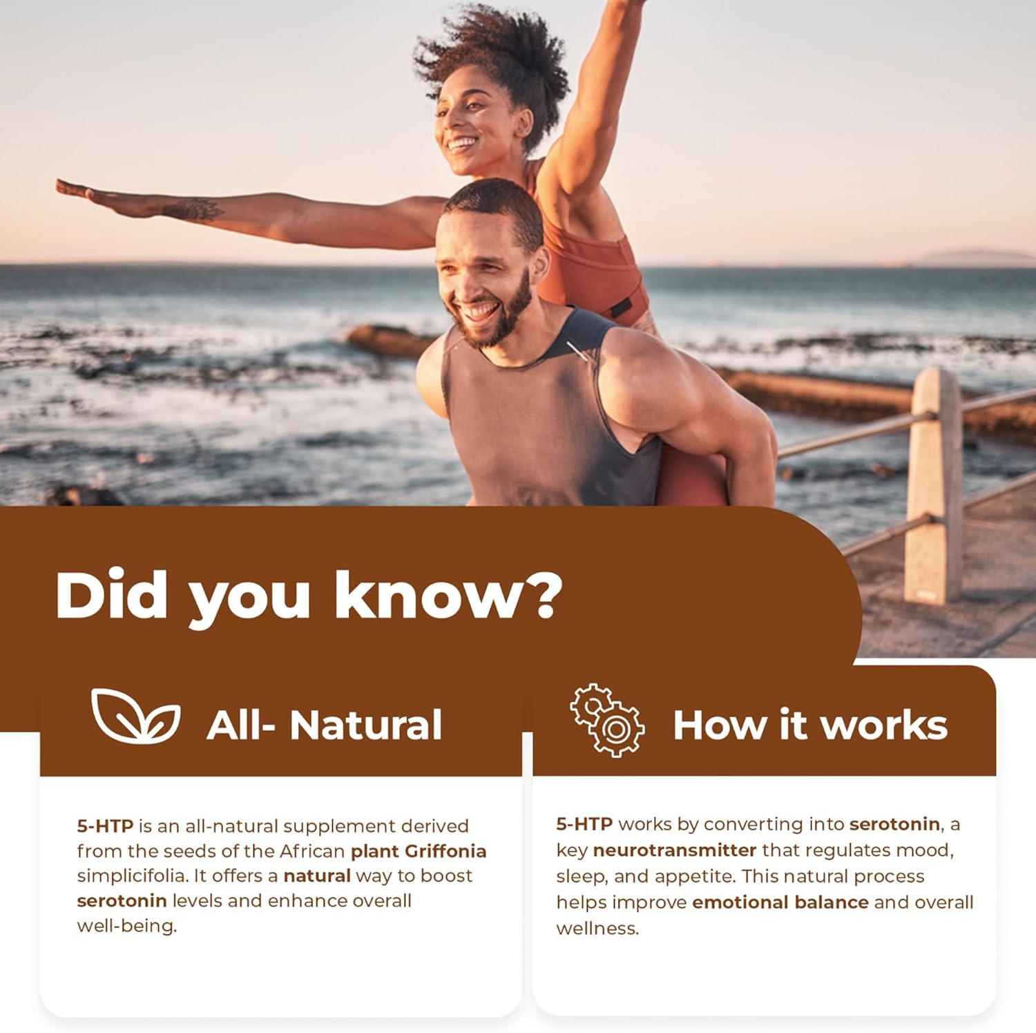 New MAX POTENCY 5Htp 200Mg Capsules, Improved Mood. Stress Relief, Brain Function, Better Sleep, 5-HTP Supplement for Women and Men Increases Energy, Non-Gmo, Vegan, Gluten Free. 90 Capsules. image number 2