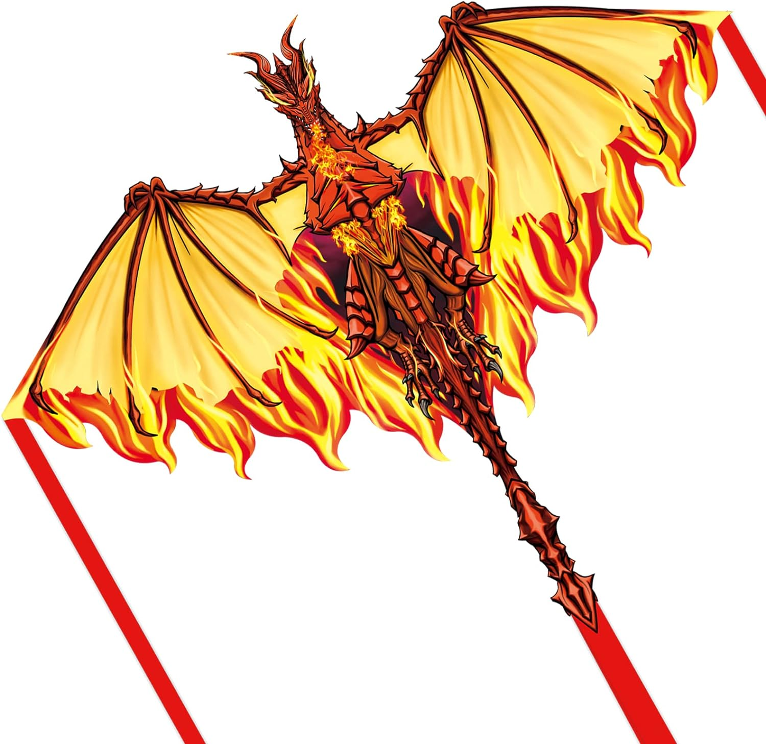 Dragon Kite for Kids & Adults, Easy to Fly Kite for Beginners,Large Single Line Kite for Beach Trip image number 5