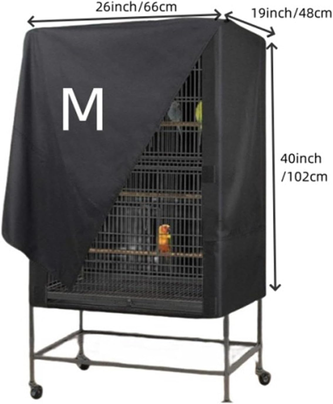 Bird Cage Covers for Night - Oxford Cloth Waterproof Dustproof Covers for Cage | Two Handle Top Design Adjustable Night, Bird Cage Supplies for Parakeet, Parrot image number 1