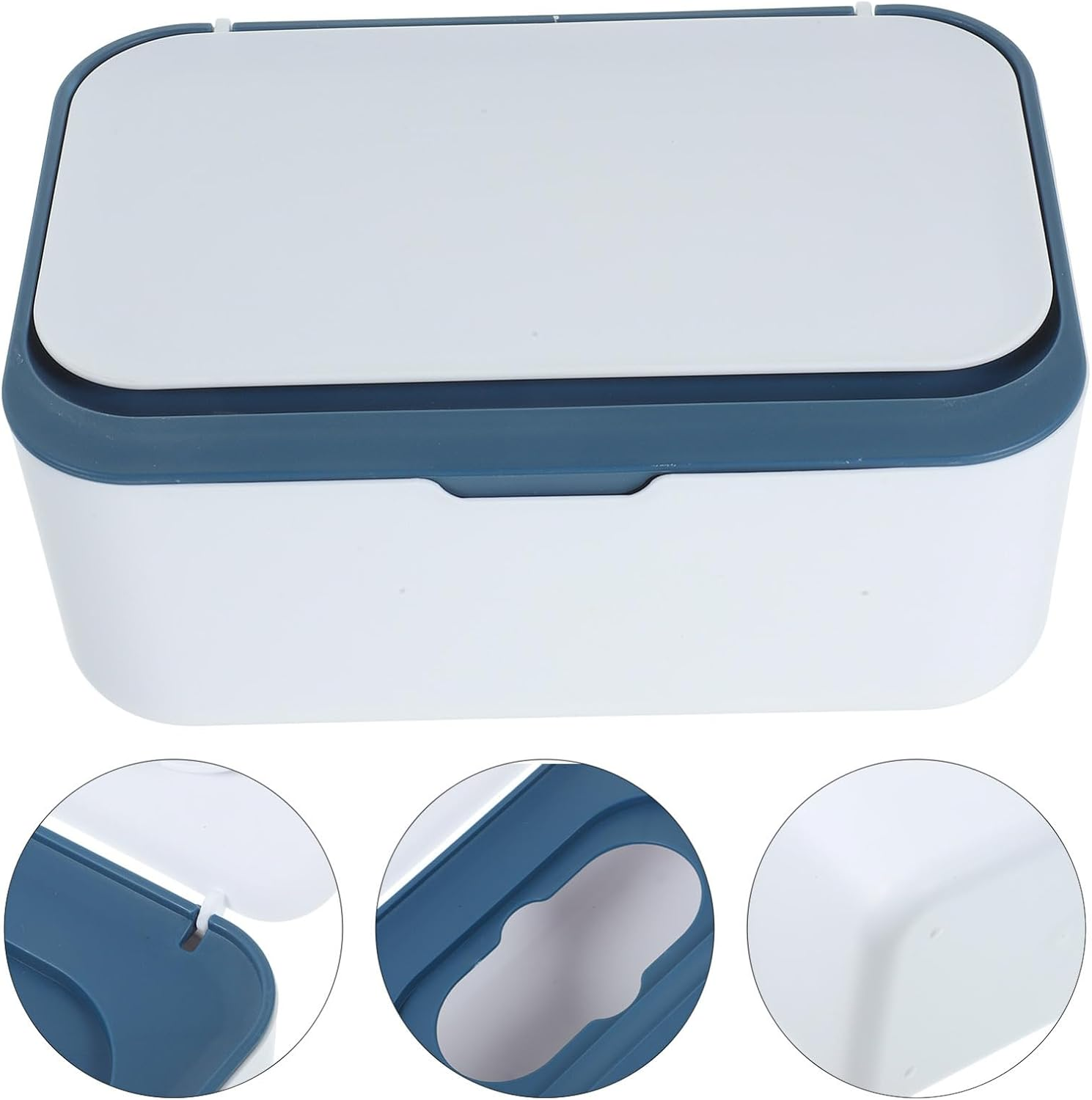 Luxshiny Refillable Wipes Container Large Capacity Sealed Tissue Box Bathroom Flushable Wipes Dispenser Household Storage Organizer image number 2