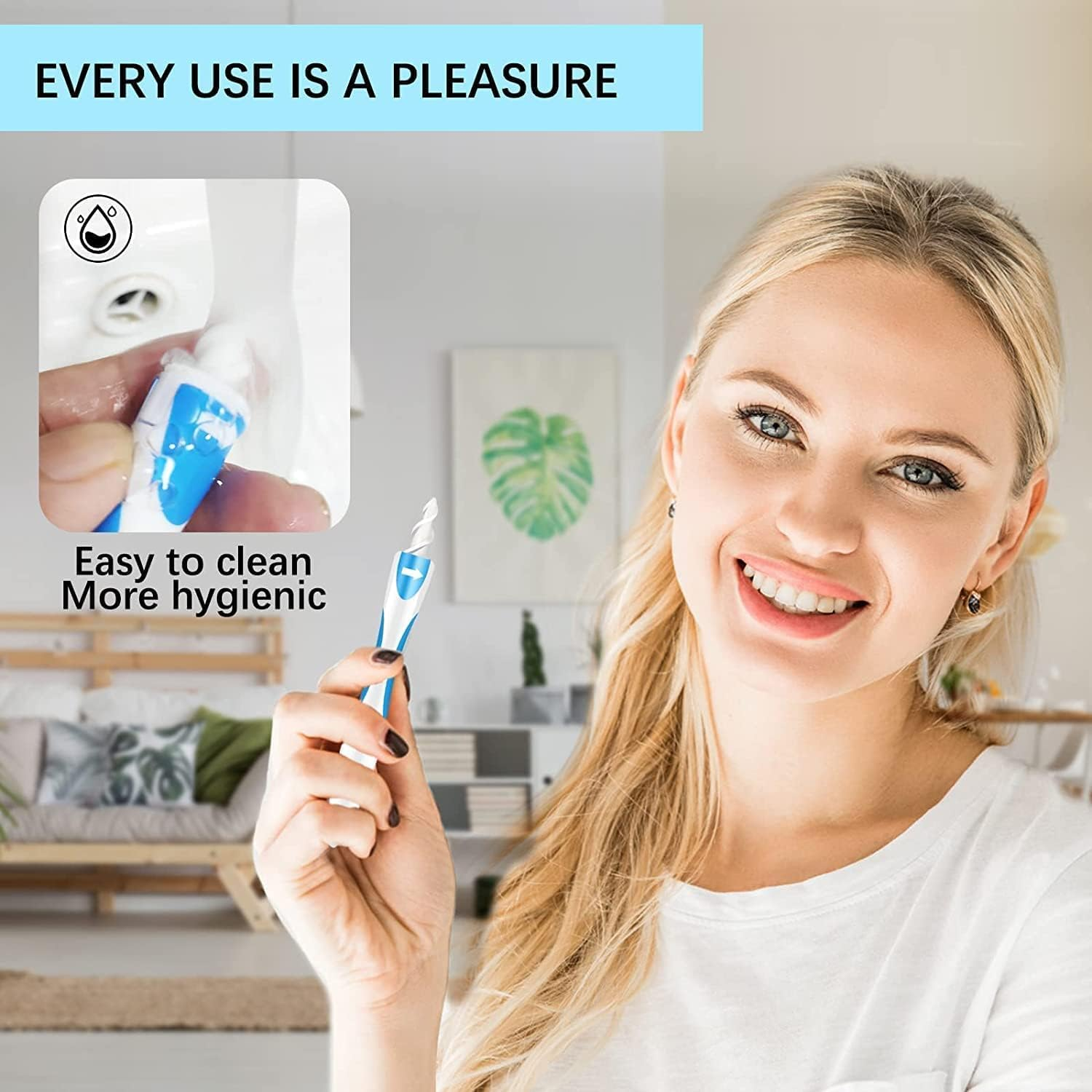 Earwax Remover Tool,Reusable Earwax Removal Kit Safe Ear Cleaner with 16 Pcs Soft and Flexible Replaceme image number 3